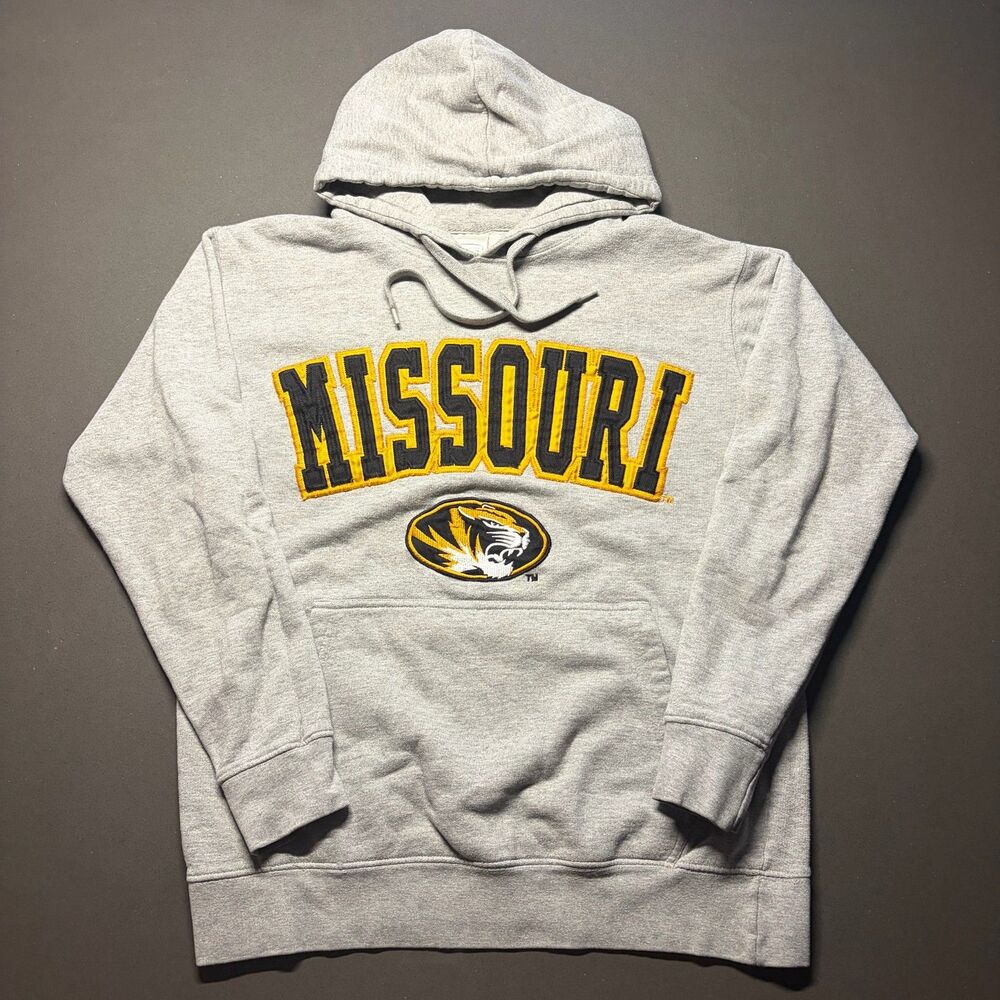 Size S Mens – Missouri Tigers Mizzou Gray Embroidered Pullover Hoodie